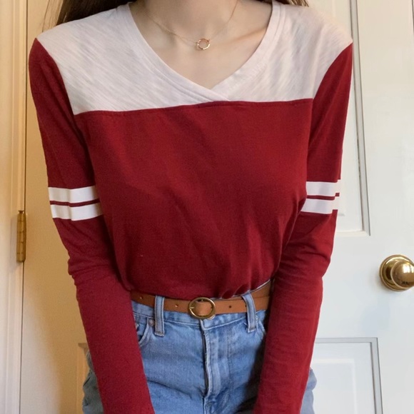 Varsity Red V Neck - Picture 1 of 3